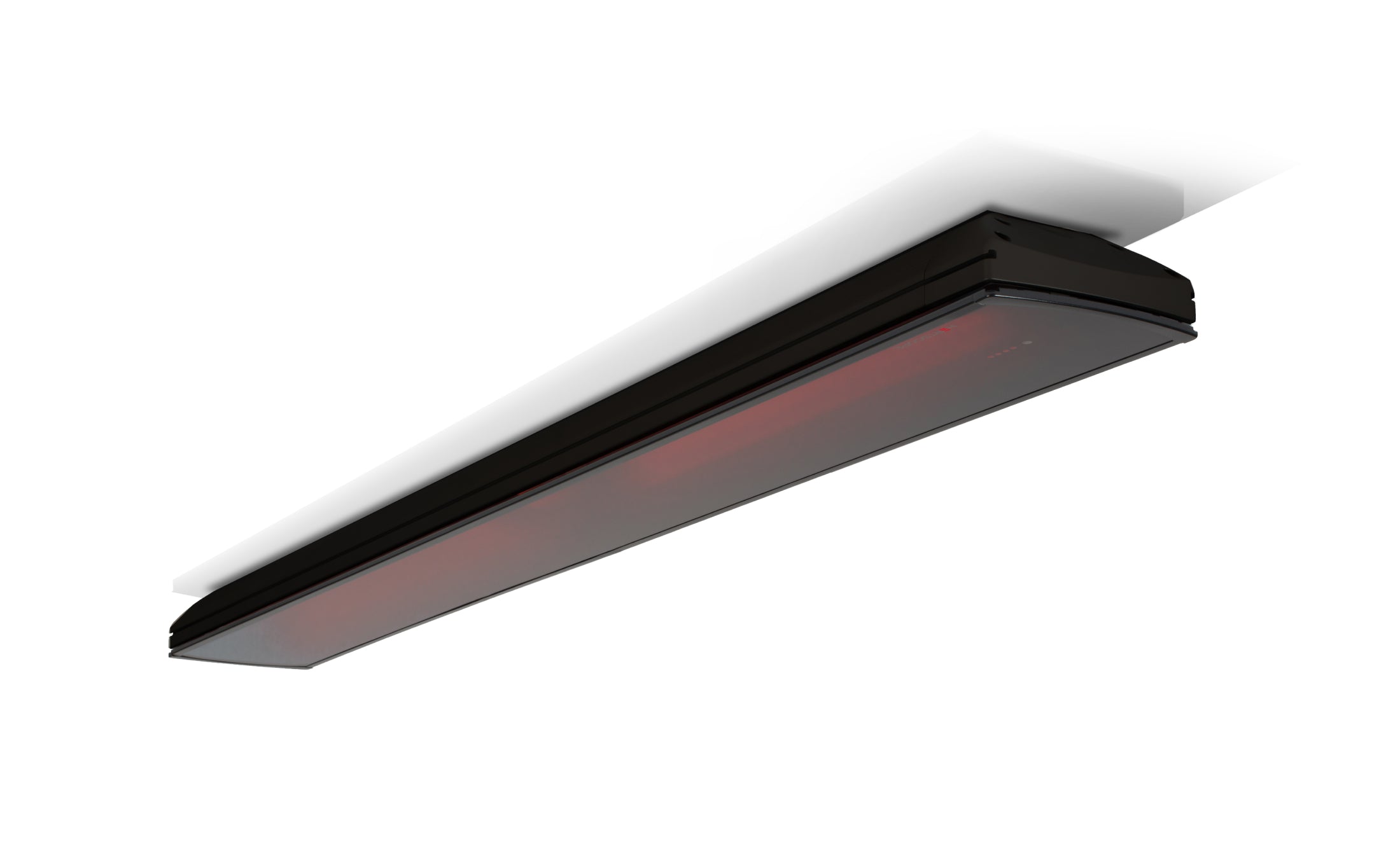 HEATSCOPE VISION radiant heater mounted beneath an outdoor structure
